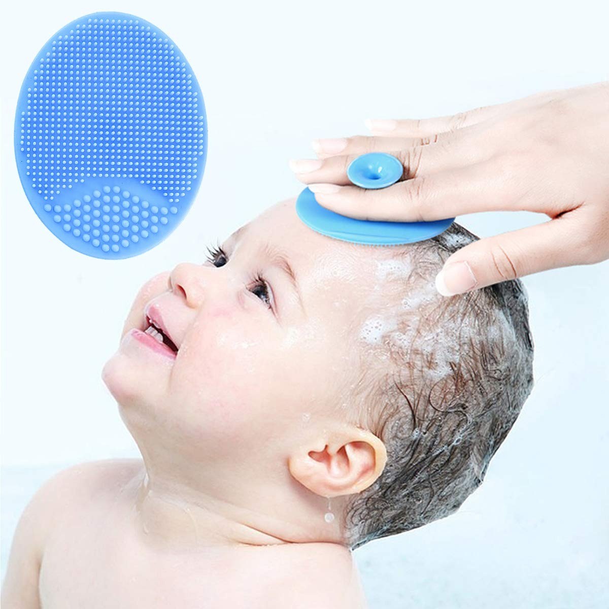 Super Soft Shower Massage Brush Cleaning Brush for Baby Kids  Reusable Silicone Baby Bath Body Soft Brush and Comb Sponge Face Hair Wash
