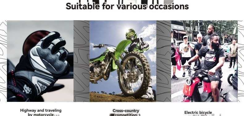 seasons outdoor riding protection motorcycle road rider off-road touch screen reflective gloves Motorcycle gloves four