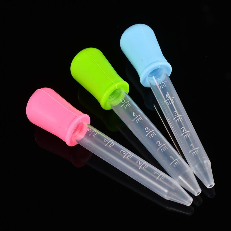 5ml Baby Silicone Dropper Medicine Feeder Pipettes Liquid Food Dropper Transfer Eyedropper with Bulb Tip Dispenser Medicine Dropper for Infants Newborns