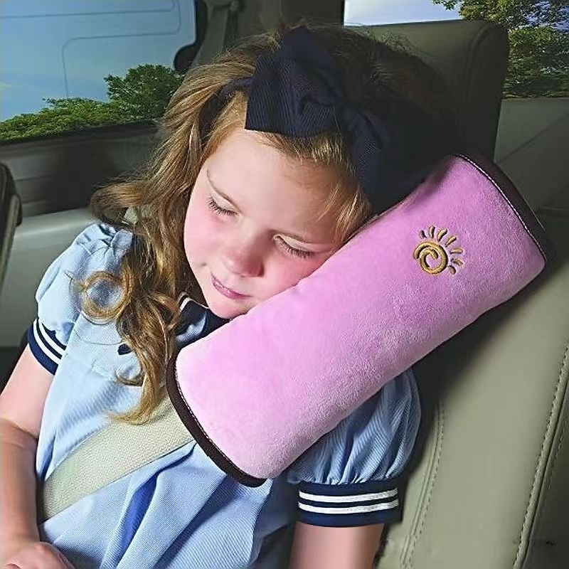 Kid Car Pillows Auto Safety Seat Belt Shoulder Cushion Pad Baby Sleeping Cute Soft Baby PillowSeat Belt Positioner Harness Protection Support Pillow for Kids Toddler